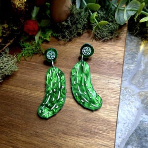 Big Dill - Pickle Earrings - Food - Spring