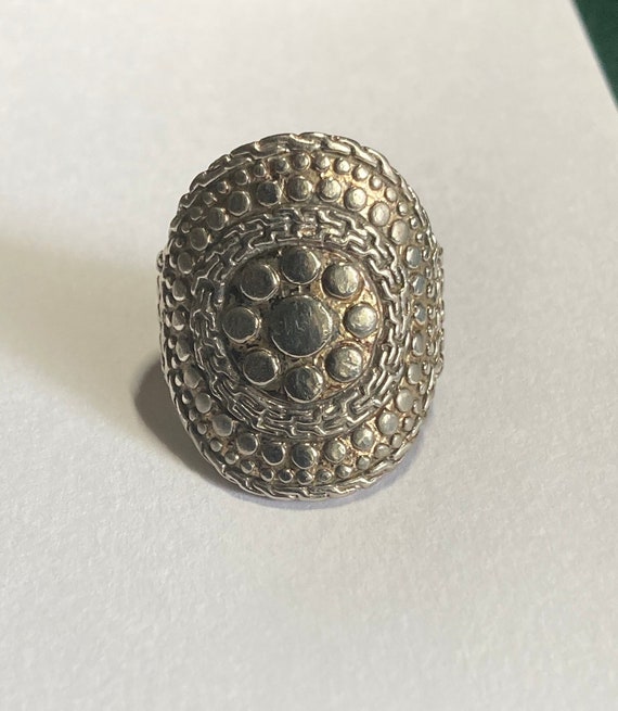 Statement Sterling Silver Peruvian Sunburst Ring - image 1