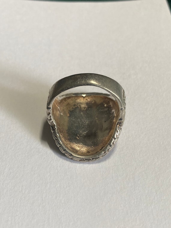 Statement Sterling Silver Peruvian Sunburst Ring - image 3