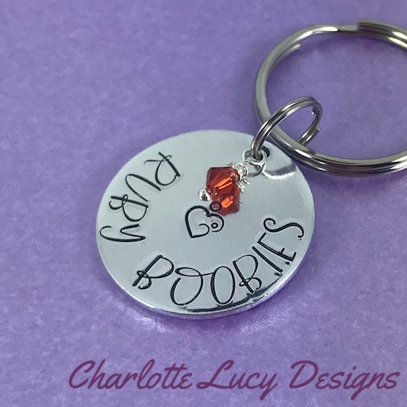 Ruby boobies breastfeeding award keyring awareness new mummy gift 9 Months