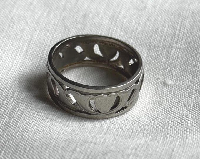 Vintage Silver Hearts Band