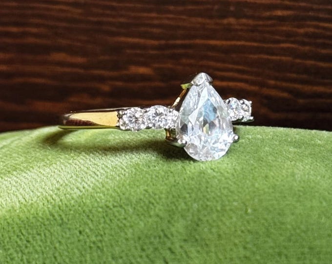 Estate Five Stone Vermeil Ring