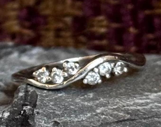 Vintage Silver Stacker with Gemstones