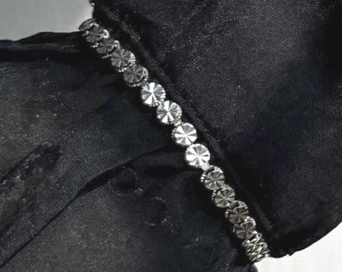 Vintage 925 Starburst Modernist Silver Tennis Bracelet