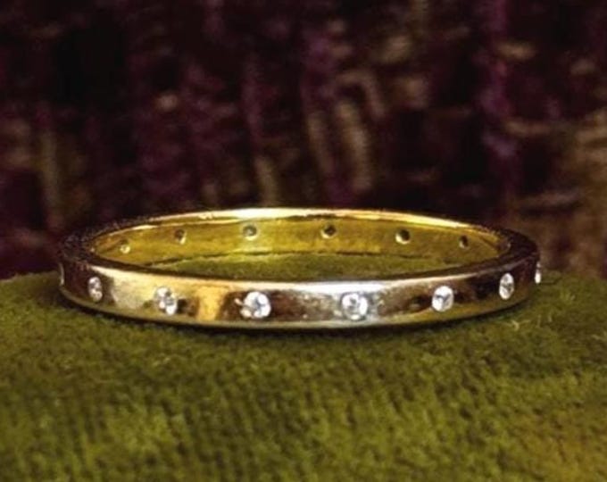 Estate 925 Gold Vermeil Ring Band