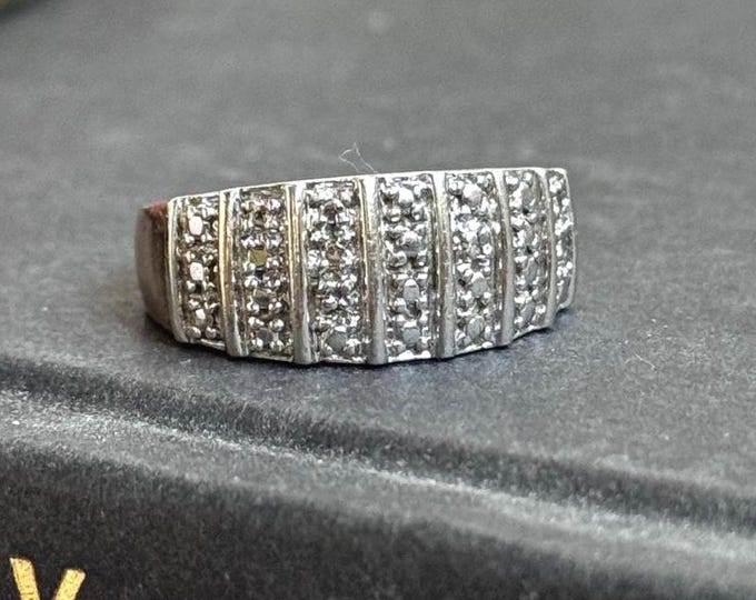 Vintage 925 Gold Vermeil Mixed Metal Ring