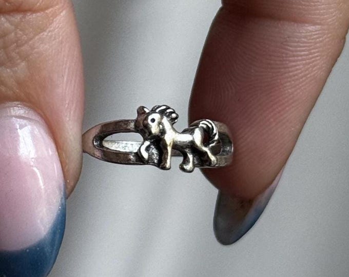 Vintage Silver Horse Ring
