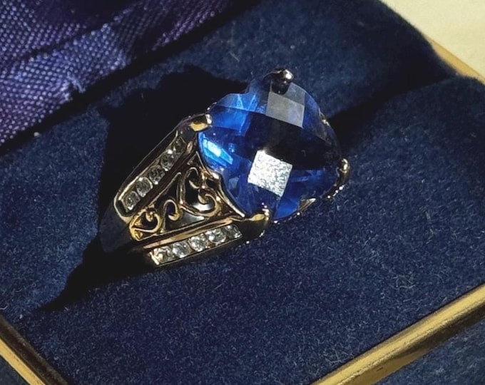 Vintage Blue Cocktail Ring