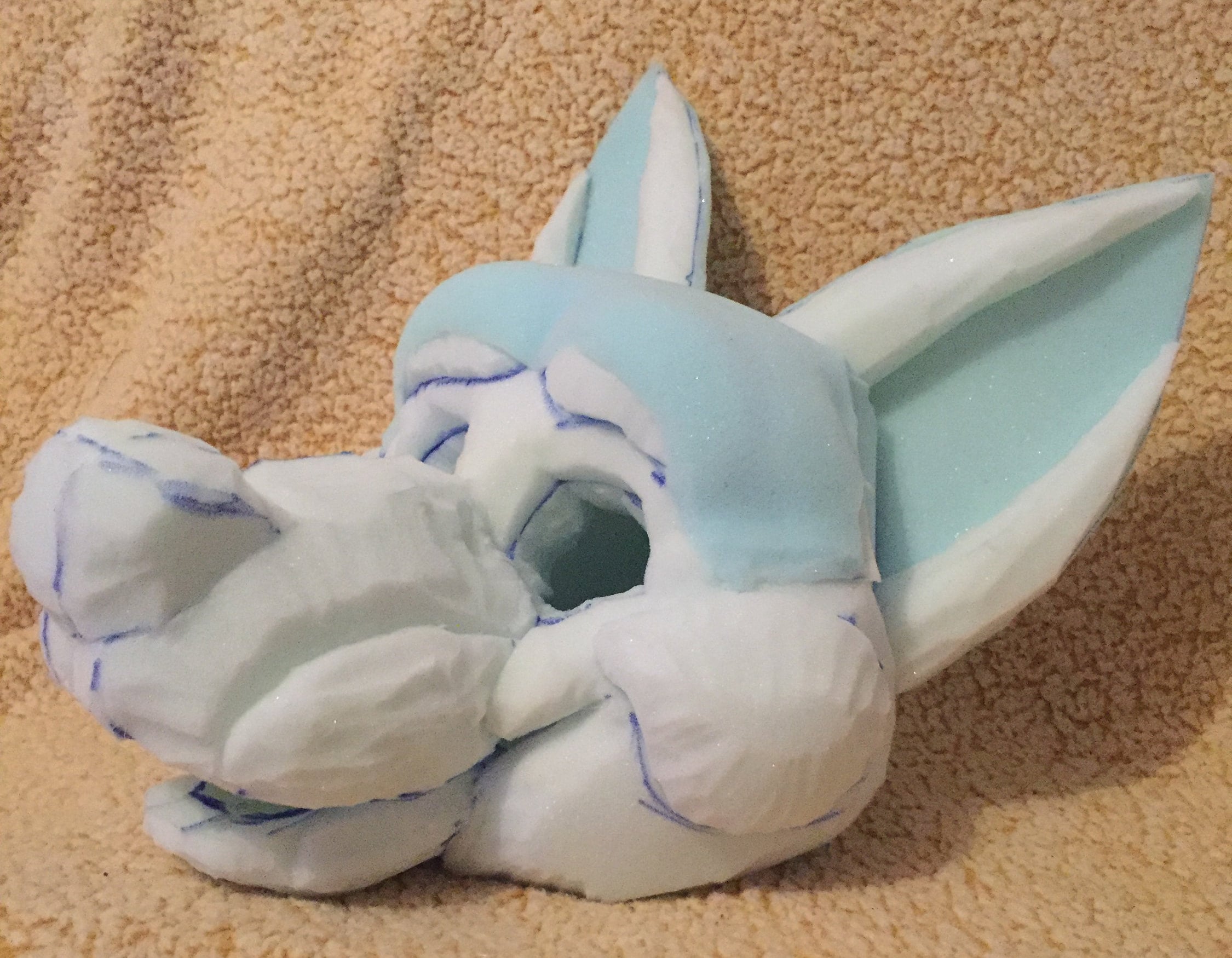 Protogen Fursuit Head Template Digital PDF Pattern for DIY 