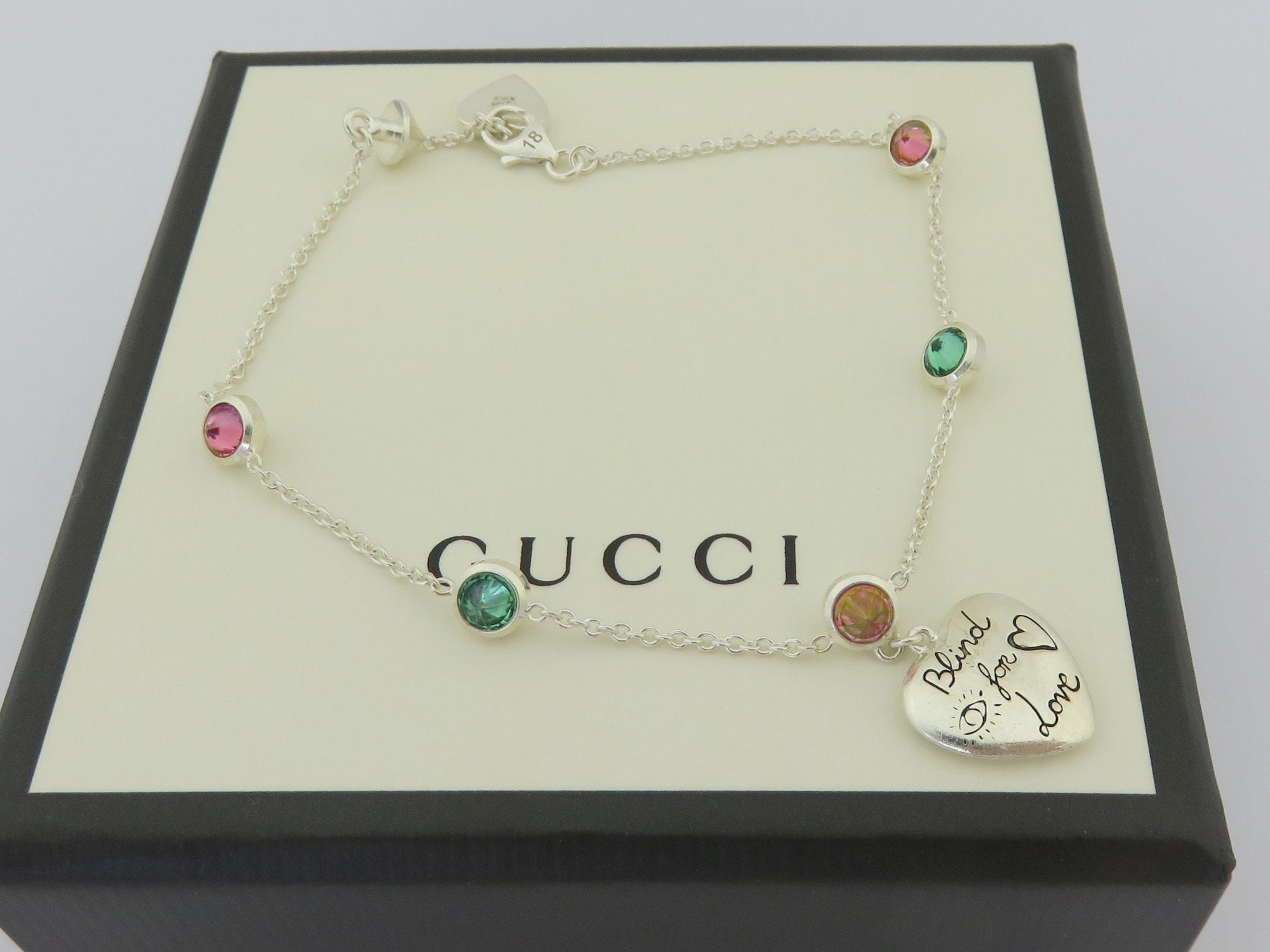 GUCCI Blind for Love Necklace With Flower and Bird Silver Pendant | eBay