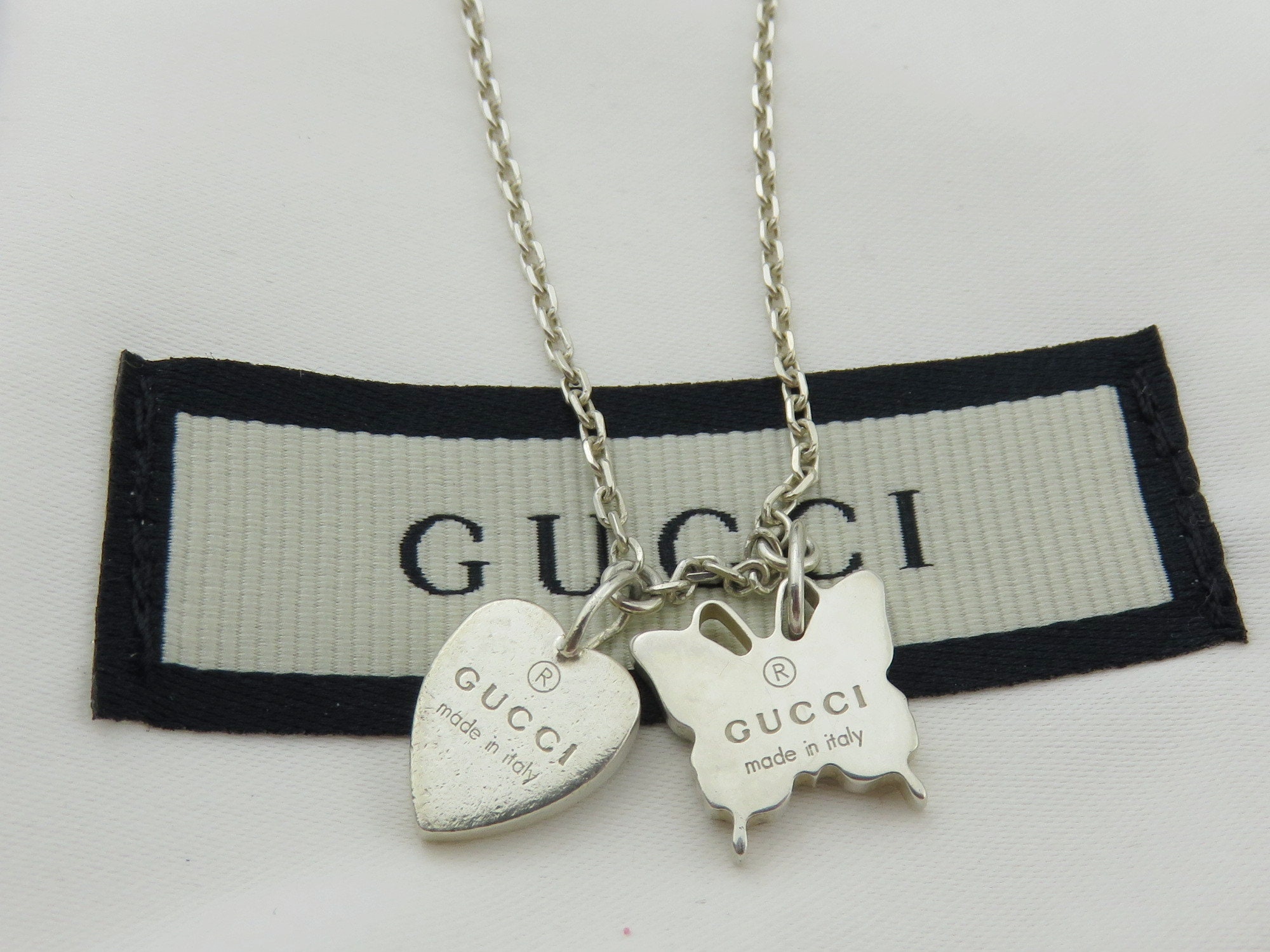 Repurposed Vintage Gucci Large Gold GG & Removable Butterfly Necklace |  Harper j. Vintage