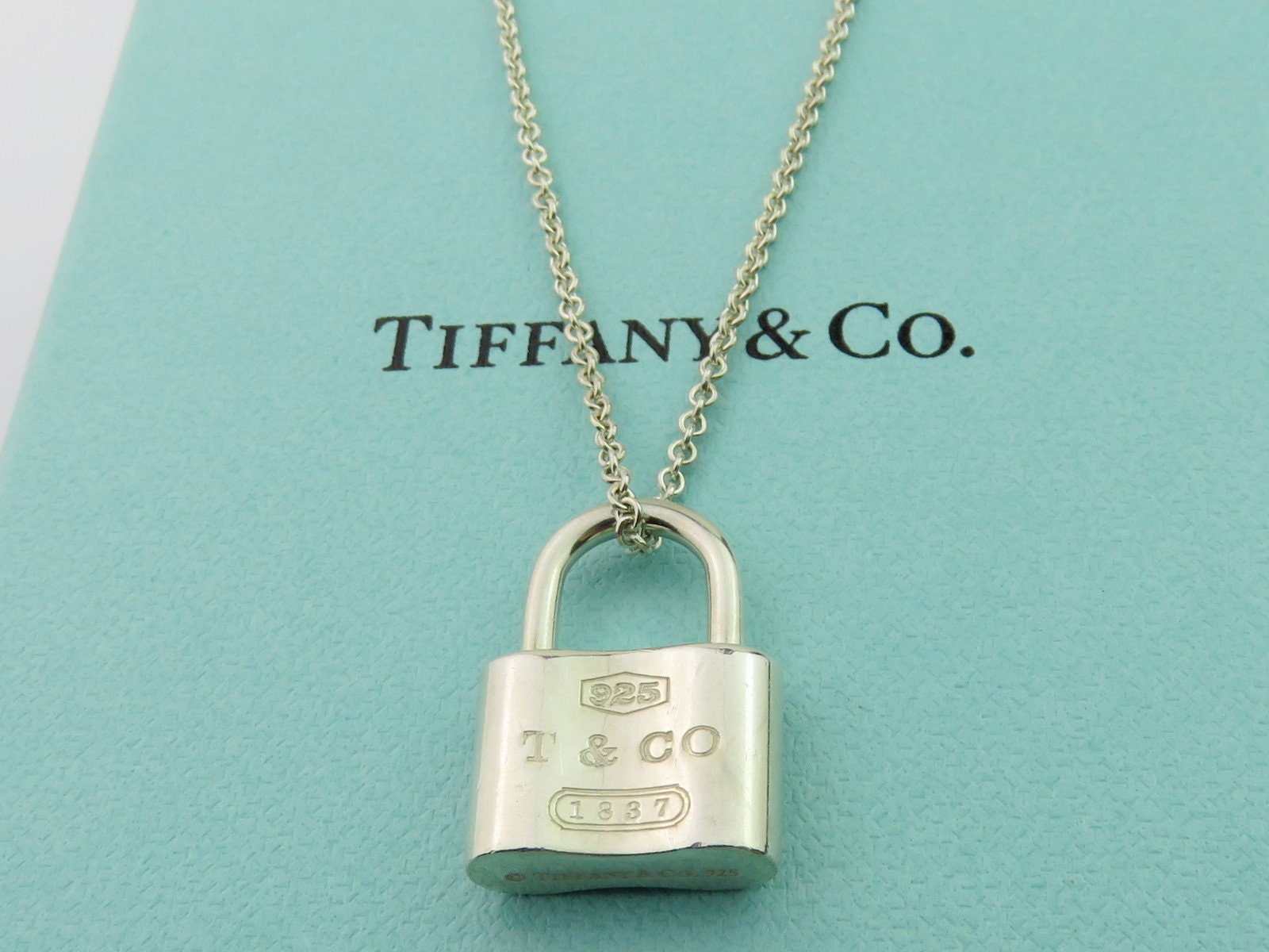 tiffany gold lock necklace