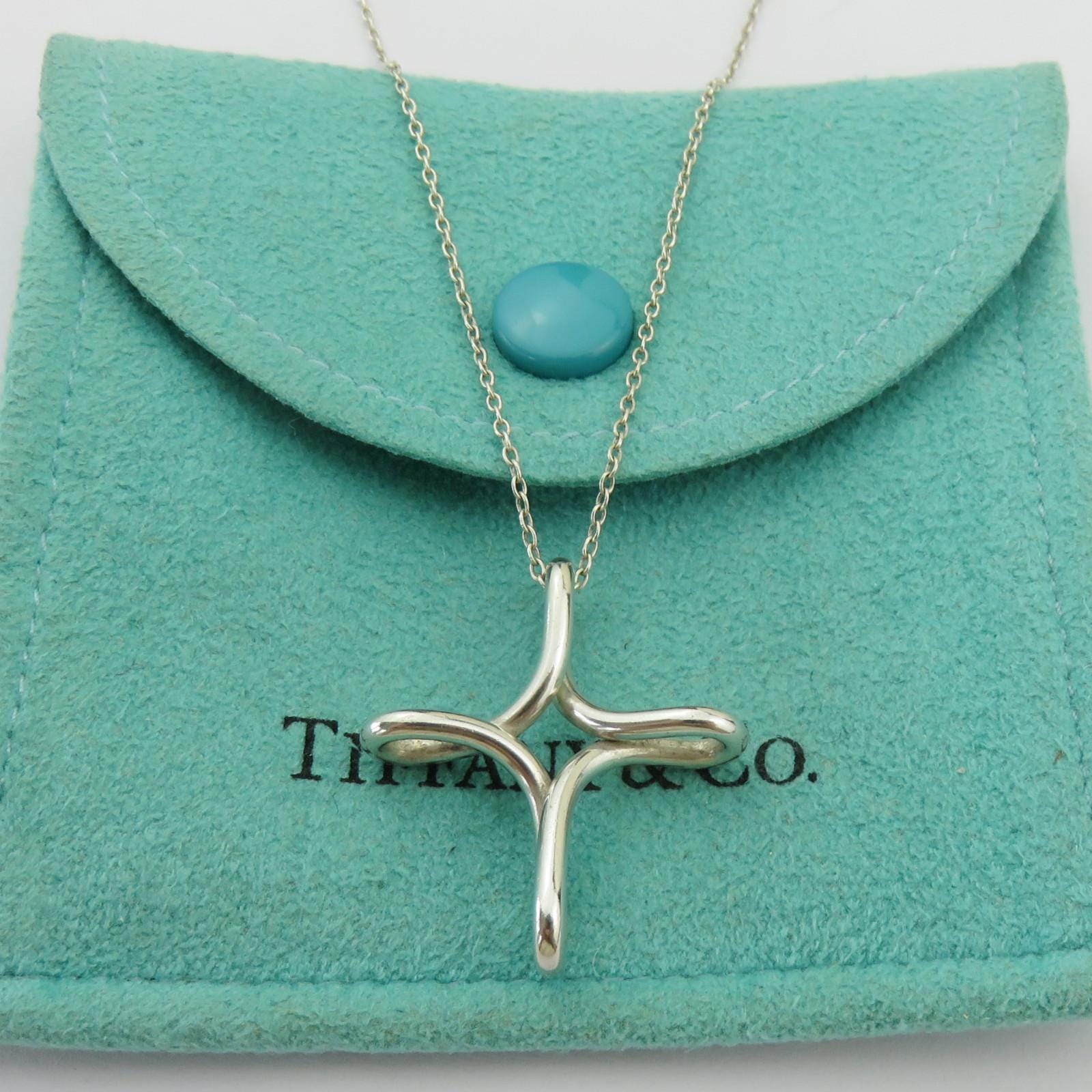 Tiffanys and Co Cross Necklace - Etsy