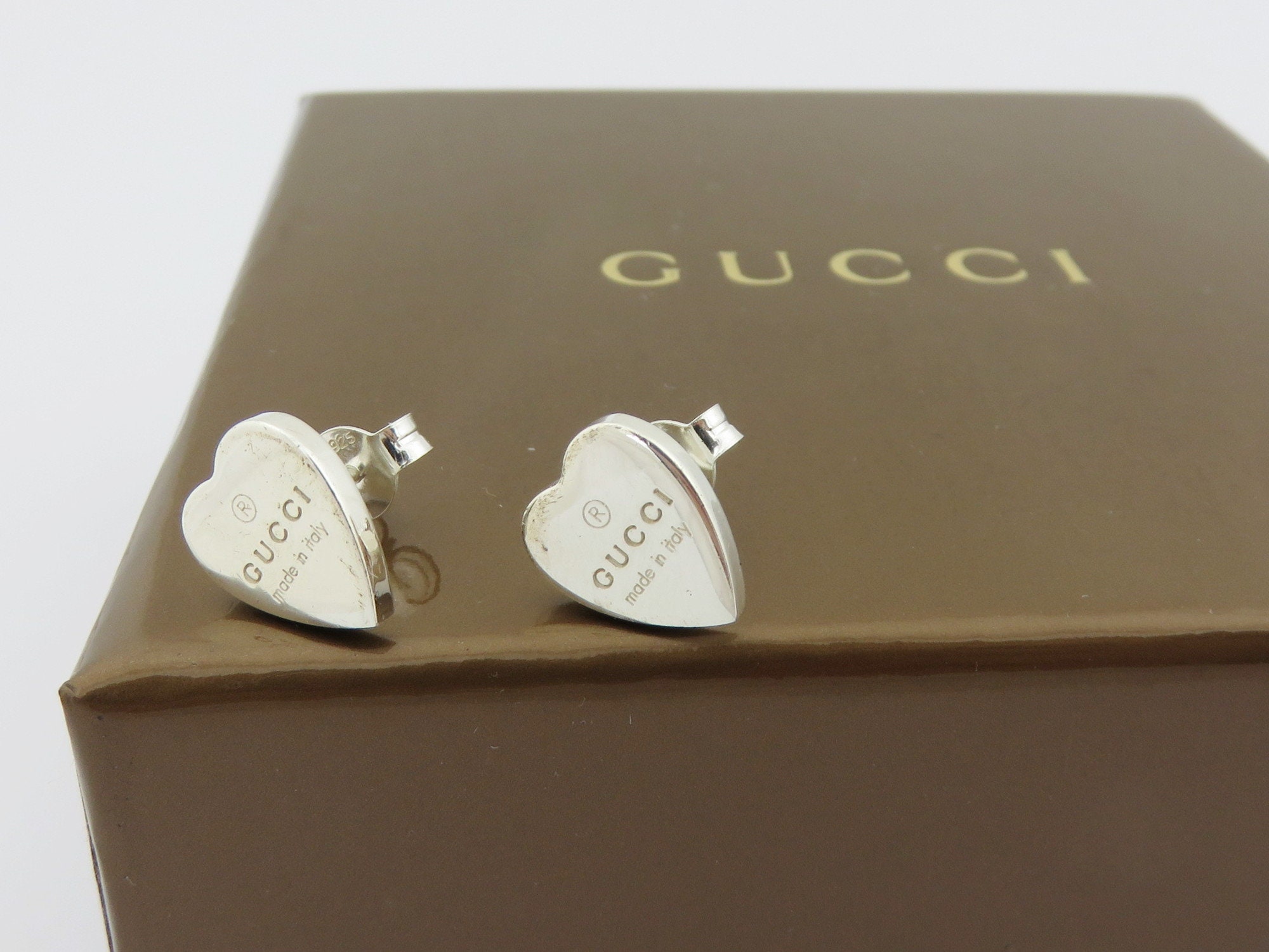 Gucci heart earrings gold hot sale