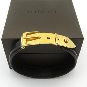 OLD GUCCI Leather Gold Bracelet グッチ Vintage Gucci Leather Bracelet - Etsy Canada