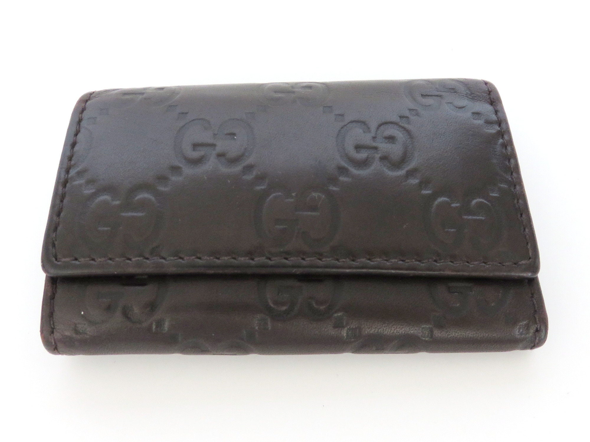 Gucci Guccissima Leather Key Holder Case Pouch Wallet