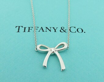 Tiffany Bow Necklace - Etsy Australia