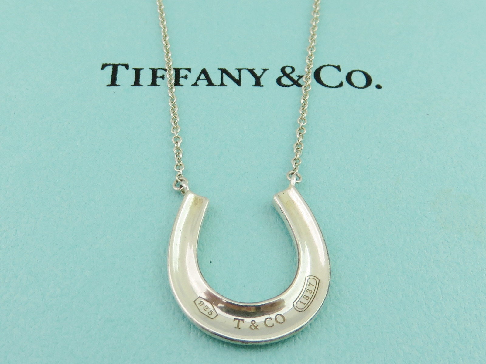 TIFFANY CO Sterling Silver Horseshoe Pendant Necklace Etsy Denmark