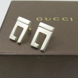 Clous d'oreilles en argent sterling avec logo G Gucci