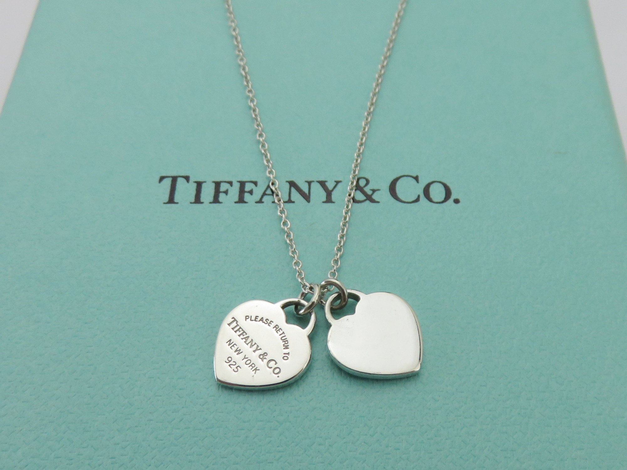 Tiffany mini double heart best sale