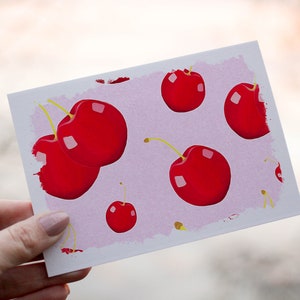25 cartes postales 5 x 7 pouces - motif cerises