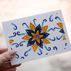 25 cartes postales 5 x 7 pouces - motif fleur de lune