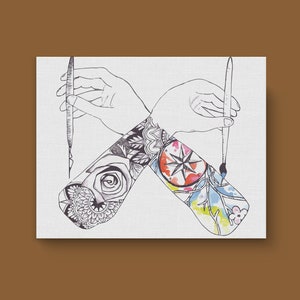 Painted Hands Canvas Print