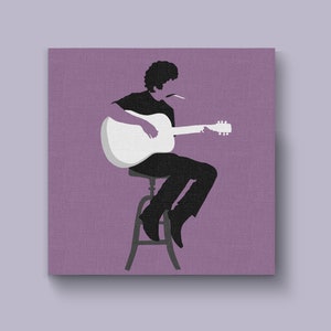 Silhouette de Jim Croce Impression sur toile
