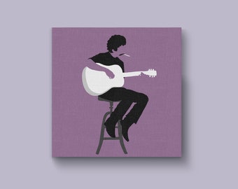 Jim Croce Silhouette Canvas Print