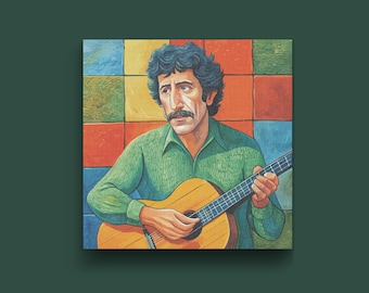 Jim Croce in Color Canvas Print