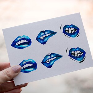 25 Count 5X7 Postkarte - Lippen Design