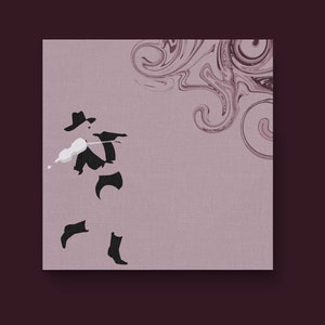 Silhouette de cow-girl Impression sur toile