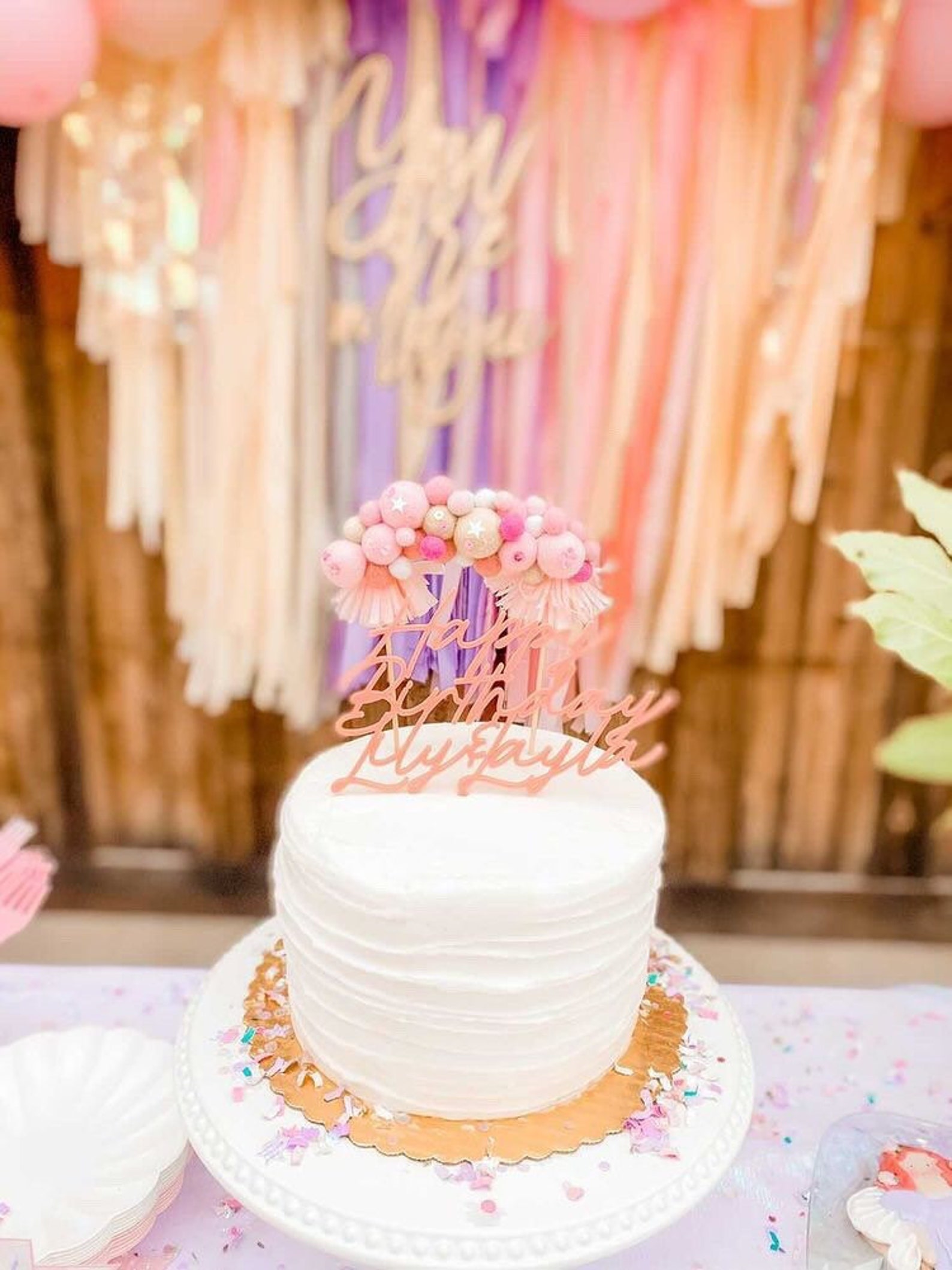 Cake Topper // Balloon Arch Cake Topper // Baby Birthday // Etsy