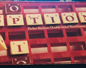 1983 Parker Brother’s Option Double Side Word, jeu de société à double tuiles
