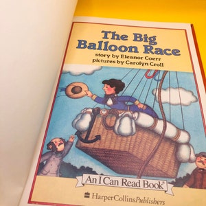 Reading Rainbow Book: The Big Balloon Race livre vintage 1992, Reading Rainbow, livre pour enfants image 3