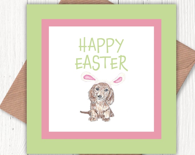 Easter card from the dog, dog easter card, dog lover’s card