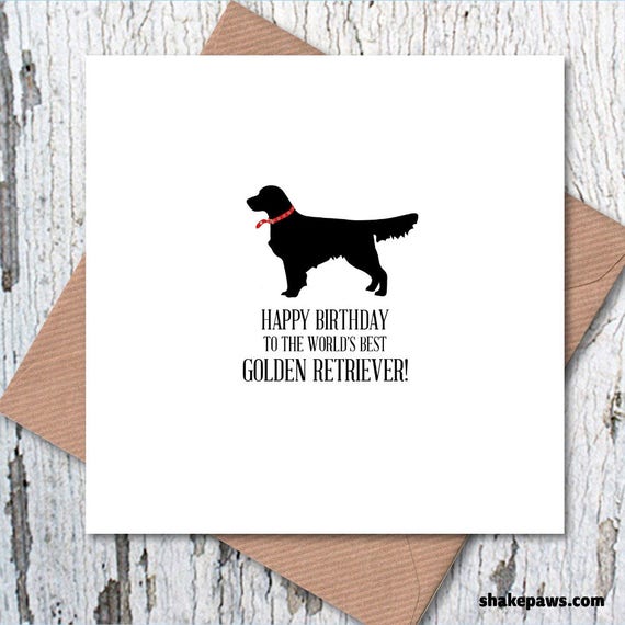 Happy Birthday To The Worlds Best Golden Retriever Card Dog Etsy Canada