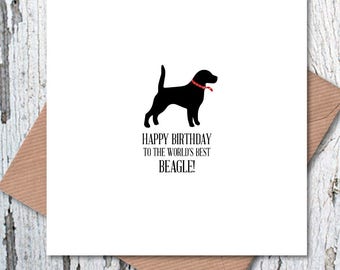 Happy Birthday to the World’s Best Beagle Card, dog birthday