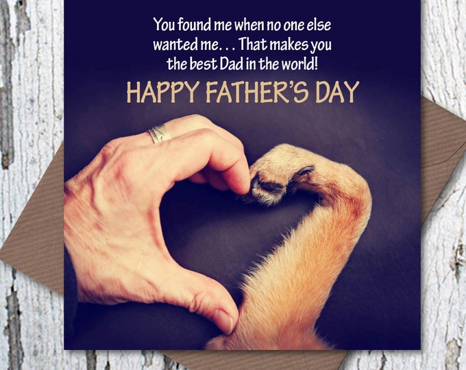 Happy Father’s Day Card – Rescue Dog Dad, dog dad card