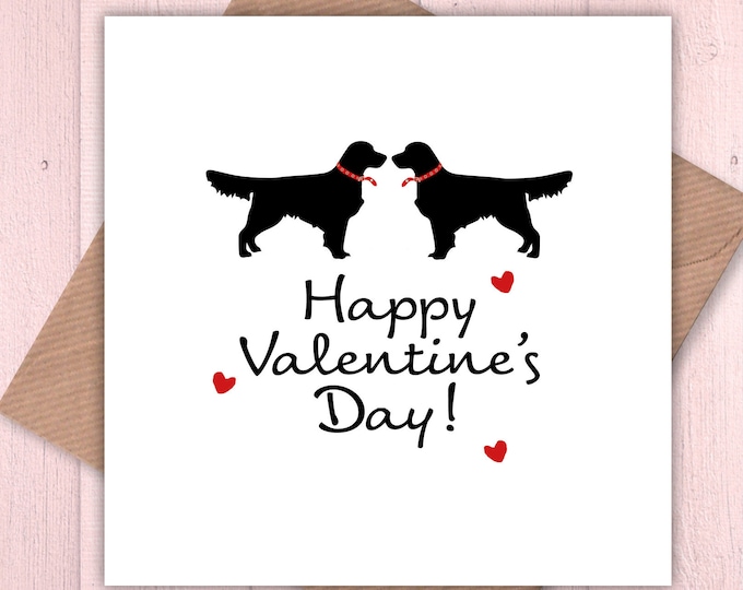 Happy Valentine’s Day card, Retriever card