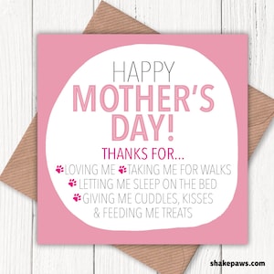Feliz Dia das Mães do cartão Dog, amantes de cães, mãe de cachorro, mãe de cachorro