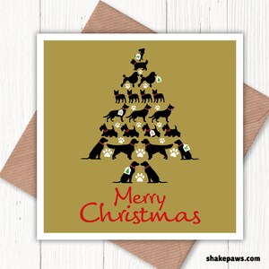 Carte de joyeux Noël pour chien, pour l'amoureux des chiens dans votre vie, labrador noir