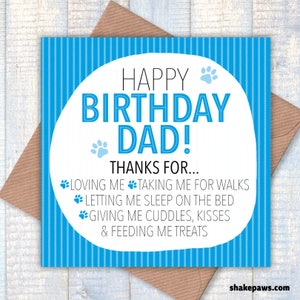 Joyeux anniversaire papa de votre chien ! cartes pour amoureux des chiens, papa chien