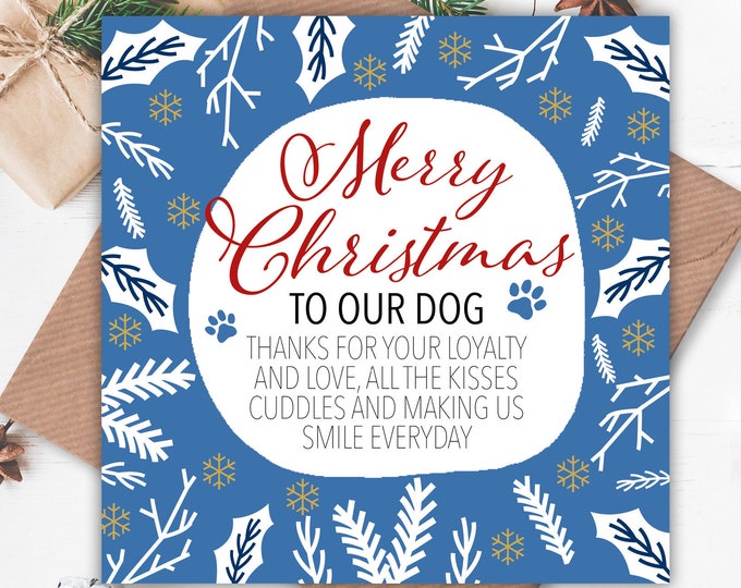 Merry Christmas to our dog card