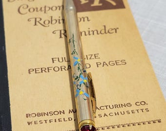 Rare Victorian Telescopic Pencil, FAIRCHILD, Gold Enamel Swiss
