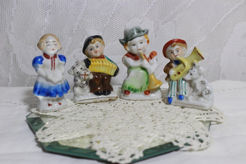 Miniature Musicians, Made in Occupied Japan Porcelain Figurines Etsy