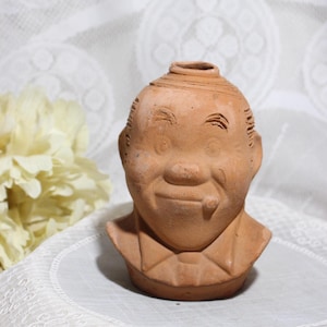 Rare Chia Pet Planter/Vase, Terracotta Garden Decor