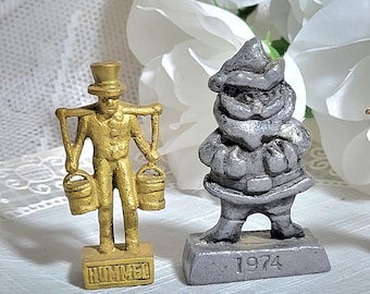CHOOSE - Miniature Metal Paperweight Figurines, Heavy Mini Weights