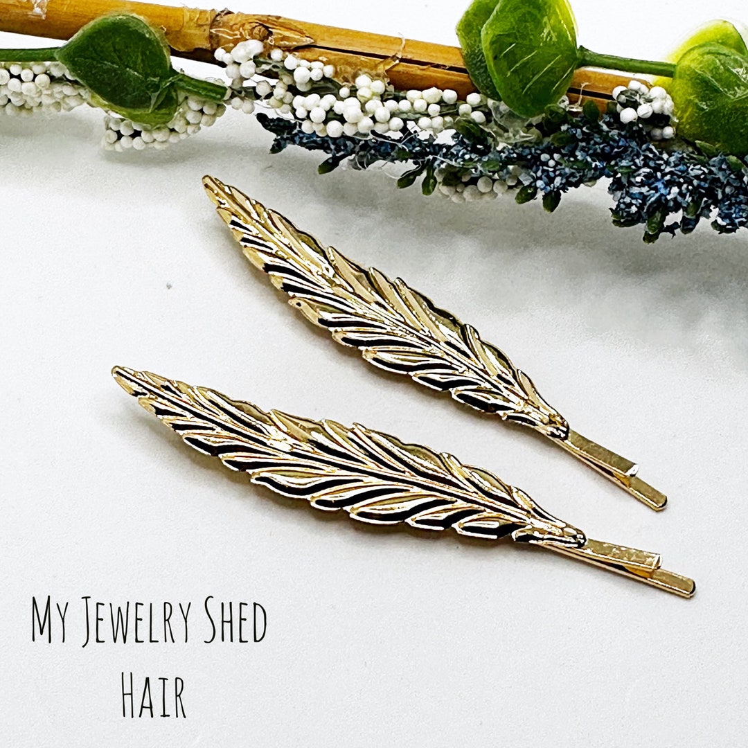 Gold Leaf Hair Pin Boho Bobby Pin Goddess Leaf Hair Pin Etsy