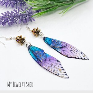 Fairy Wing Earrings, Fairycore Earrings, Enchanted Resin Wings, Fantasy Inspired Jewelry, Festival Earrings, Woodland Jewelry, Gift for Her